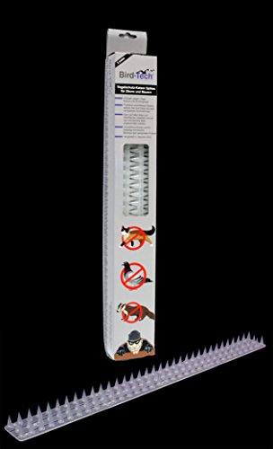 3 Metros en Piezas de 50cm Pinchos Anti-aves y anti-gatos Polipropileno anti UV (transparente)