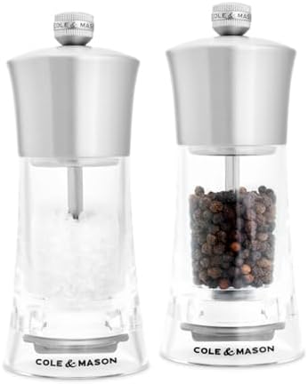 Cole & Mason Bromley - Juego de regalo de molinillo de sal y pimienta, 6"