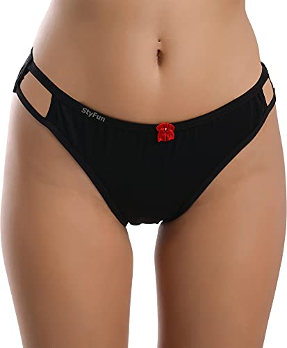 Image of StyFun Women Cotton Hipster Panties for Women Daily Use, Back and Front Coverage, Multicolor, for Size- S, M, L, XL, XXL, See Main Image to Check How Many Panty You Will Get