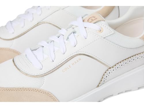 Cole Haan Cole Haan Women's Grand Crosscourt Hallet Runners, White/Oat Suede/Gum, 7.5-B US