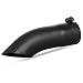 AUTOSAVER88 2.5 Inch Inlet Black Turn Down Exhaust Tip, Standard 2 1/2 Inch Turndown Exhaust Tailpipe Tip, Black Painting Finish Stainless Steel Material, 9 Inch Long, Bolt On Design.