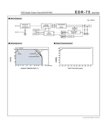 EDR-120-24 alimentation de commutation à tension stable 12V pour automates - 6