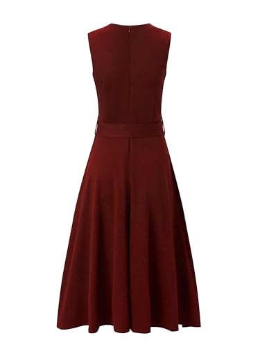 Image of Women's A-Line Midi Dresses, Cocktail Formal Wedding Guest Party Dress