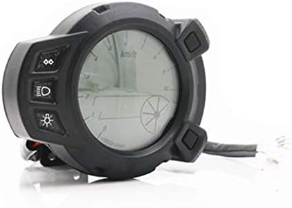 Miniatura 9 de Motocicleta 7 Color Ajustable Iluminación LCD Digital Tacómetro Velocímetro Medidor de combustible para Honda Yamaha Kawasaki Suzuki (Kawasaki)