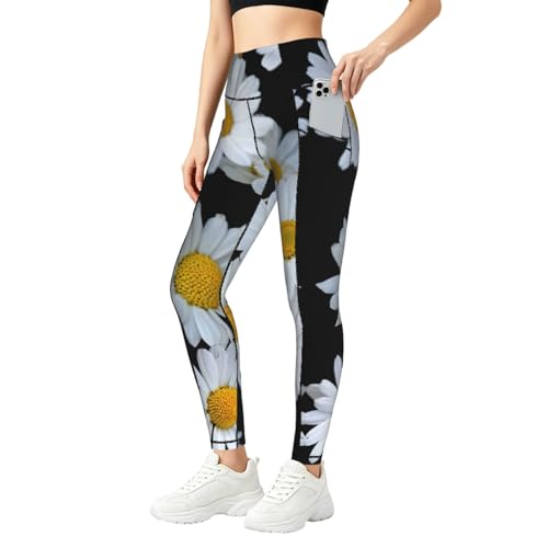 Leggings de moda con margaritas para entrenar en el gimnasio y paseos urbanos