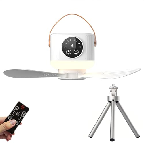 Ventilateur de camping portable 7200mAh avec télécommande et éclairage réglable - 2