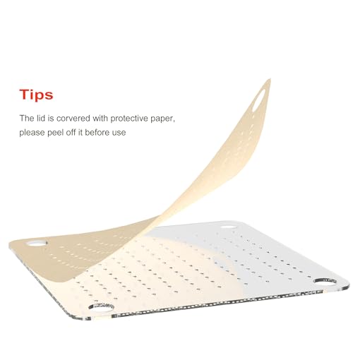 Ice Chilled Serving Tray with Ice Underneath, Acrylic Cold Food Buffet Server Platter for Party, Ice Serving Tray for Veggie, Cheese, Charcuterie, Shrimp Cocktail Serving Dish, Keep Food Cold