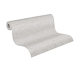 A.S. Création Putzoptik Tapete Attractive natürlich Vliestapete grau matt glatt 378351