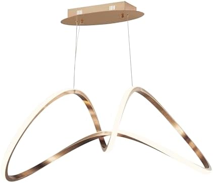 ET2 Lighting E20455-BCN I Perpetual Collection 37 Inch One Light LED Ceiling Pendant I Brushed Champagne Finish I 3000K I Adjustable Height I