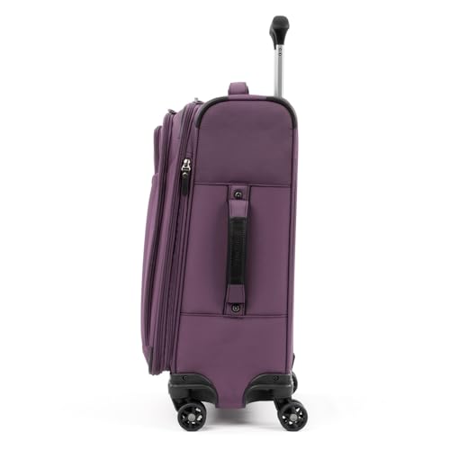 Image of Travelpro Tourlite Softside 2-Piece Set, Expandable Luggage, 4 Spinner Wheels, Lightweight Suitcase, 21 inch Carry-On, 25 inch Checked Medium, Deep Purple