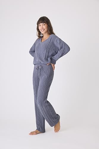 PJ Salvage Women's Cable Crew Lounge Long Sleeve Top2