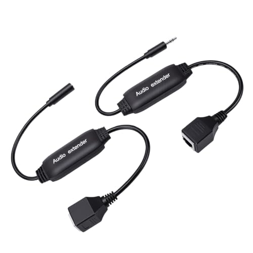 Extensor de Sonido de 3,5 Mm a RJ45 Plug and Play Sin Pérdida de Audio