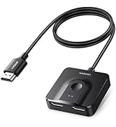 UGREEN HDMI 切り替え器 HDMIセレクター 2入力1出力 双方向 4K 60Hz HDCP 2.2/HDMI 2.0 【HDMIケーブル一体型】 手動 電源不要 PC Xbox PS...