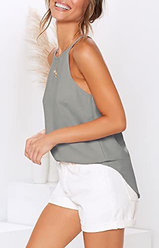 Image of LouKeith Womens Tank Tops Casual Flowy Printed Vest Shirts Sleeveless Cotton Soft Summer Tees Blouses