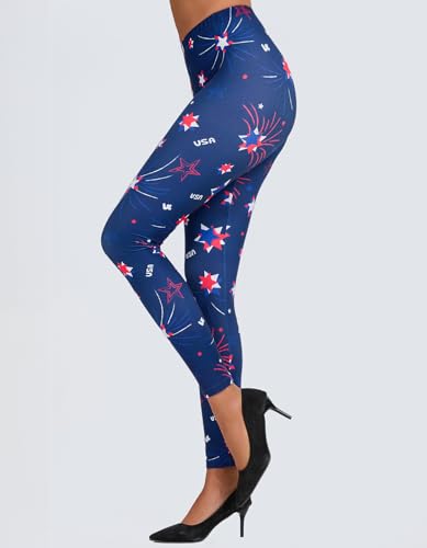 Image of sissycos Women's 80s Leggings Neon Artistic Splash Printed Pants