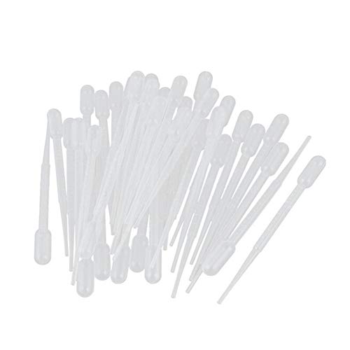 100 Pcs Clear 3ml Disposable Plastic Eye Dropper Transfer Graduated Pipettes Makeup Tool for Essential Oils Laboratory