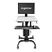 Produktbild Ergotron WorkFit-C Sit-Stand Workstation 76,2 cm (30 Zoll) für Einzel HD Fahrwagen grau-schwarz