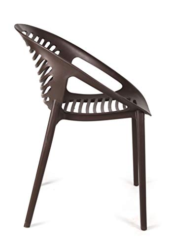 Image of Cello Abacus Chair Set Pack of 2 - Ice Brown | Strong and Durable | Easy to Clean | Chair for Living Room, Bed Room, Kitchen, Office Room, Outdoor | 3 Years Warranty