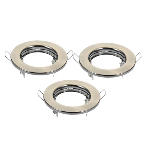 LALAFINA 3Pcs Lighting Trim Ring Durable Metal Spotlight Fixture with Easy Installation Versatile Compatibility for Multiple Spotlight Bulbs Space Saving Design