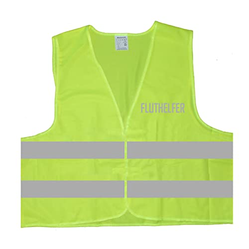 Preisvergleich Produktbild Warnweste - Signalweste - FLUTHELFER - Warnweste mit reflektierendem Aufdruck - Größe XXL / 3XL, gelb