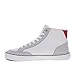 Levi's Mens Munro Mid Vegan Leather Casual Lace Up Sneaker Shoe, White/Grey/Red, 11 M