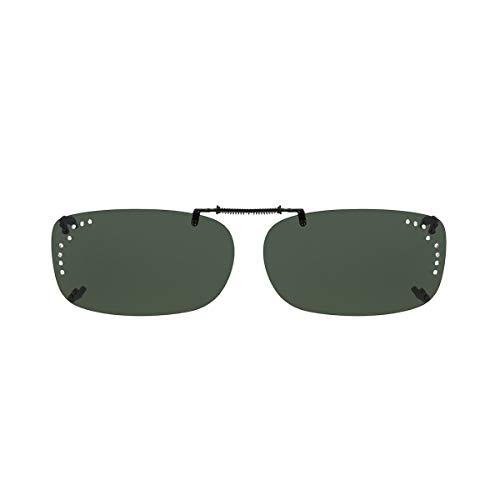 Solar shield polarized Clipons 52 RecA Rimless Gray w. Rhinestone