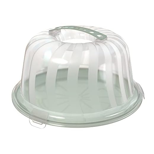 Top Shelf Elements Carrier for Standard 2 Layer 9 inch Cakes, Bundt Cake, Pie Carrier, Cheesecake Holder. Perfect Caddie, Stylish Cake Carrier with Pretty Seafoam Green Color