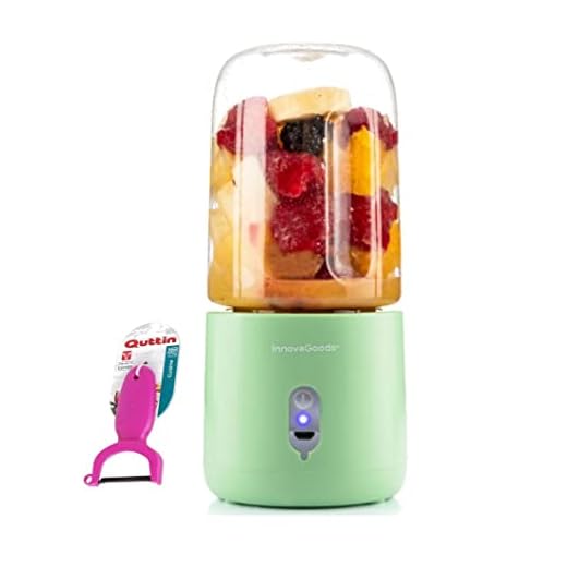 Batidora vaso con pelador de fruta incluido - Batidora de mano portatil recargable con usb - Batidor electrico portable blender ideal para batidos de fruta, zumos y smoothie maker. vaso batidor 250ml