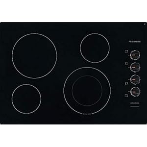 Frigidaire FFEC3025UB 30 Inch Electric Smoothtop Style Cooktop with 4 Elements in Black