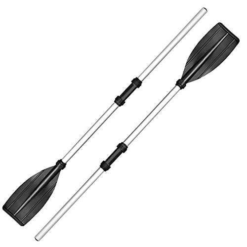 1 Pair Kayak Paddles Boat Oars Detachable Adjustable Aluminum Alloy Inflatable Boat Paddle Suitable for Various Boat Types, Combine into Double Headed Paddle