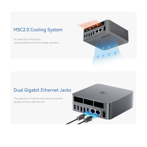 undefined Beelink EQI12 Mini PC, Intel 12th Gen Core i5 1235U (10C/12T) up to 4.4 GHz, Mini Computer 32 GB DDR4 RAM 1TB SSD, 4K Dual Display, Dual LAN, USB3.0, WiFi 6, BT 5.4, Win 11 Pro の商品画像 4