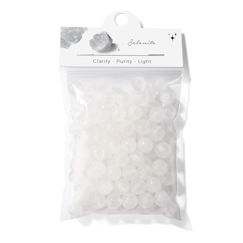 Raicegs 100pcs 8mm Selenite Beads...