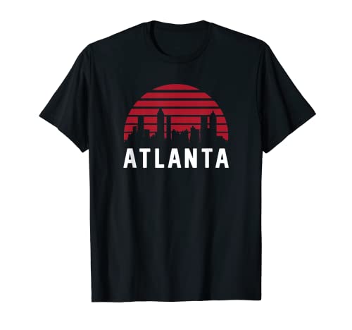 Vintage Atlanta Georgia Paisaje urbano retro gráfico Camiseta