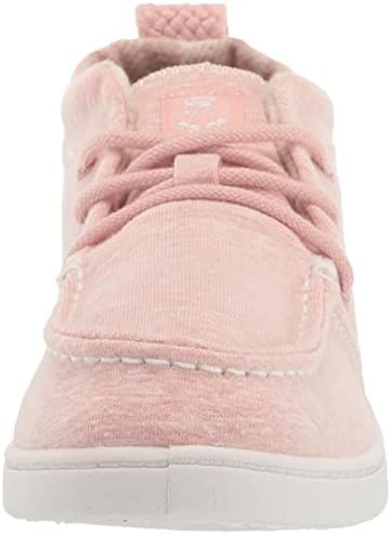 Roxy Girls Minnow Wally Mid Top Slip On Sneaker, Heather RED 223, 4 Big Kid | Image 1