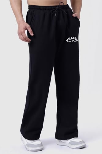 Image of FUAARK Men's Premium Polycotton Relaxed Loose Fit Sports Gym Stylish Track Pant Trouser for Men