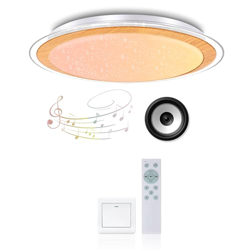 OFFDARKS LED シーリングライト 10畳 50W スピーカー搭載 Bluetooth RGB おしゃれ 天井照明器具 調光調色 高?度 リモコン付き RGBカラー 雰囲気ライト 音楽再生 メモリ機能 常夜灯 省エネ 節電 工事不要 簡単取り付け