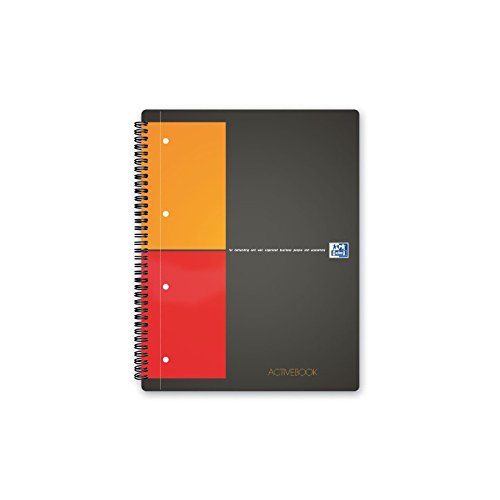 Quaderno ActiveBook rel. integrale A4 + 160P./80 fogli 80 g/m², a quadretti 5 x 5, con divisori – Set di 5