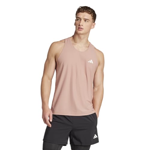 adidas Camiseta sin mangas Own The Run para hombre, Arcilla cálida, M