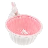 COLLBATH 1 Stück Kreative Kaninchen Keramikschüssel für Dekorative Schüssel für Snacks Desserts Leicht Tragbar für Partys Reisen mit Niedlichem Hasenmotiv Langlebig Farbenfroh
