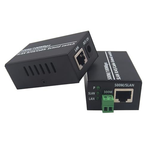 Image of IP Ethernet Over Twisted Pair Extenders up to 300M(1000FT),Ethernet Over RJ45 Cat5 /6 Network Cable up to 500M (1650FT) for HD Network IP Cameras 2 Pack