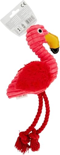 Vitakraft - Jouet Flamand rose en Peluche et corde pour petit Chien – Image 3