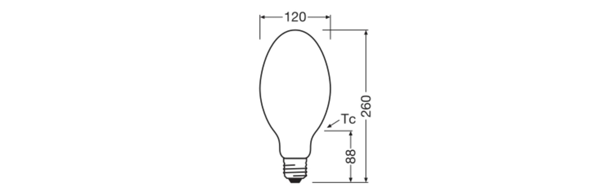LEDVANCE LED Bulbo HQL LED FIL V E40 60W 9000lm - 840 Bianco Freddo | Sostitutiva 125W