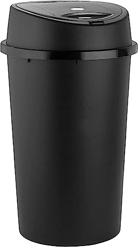 VTL TOUCH TOP 45L BLACK BIN WITH - REMOVABLE LID - HEAVY DUTY DUSTBIN | INDOOR | OUTDOOR | SCHOOL | RUBBISH | WASTE | HOME | GARDEN | OFFICE | (1)