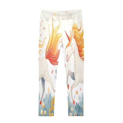 Toddler Girls Leggings Printed Yoga Pants Leggings Running Lovely Unicorn for Kids