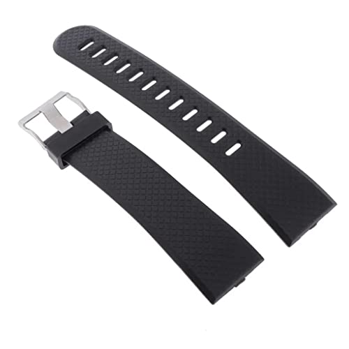 FLYCON BRAND ID 116 Smart Watch Strap, Silicon Watchband (Black)