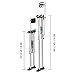 VEVOR 36''-50'' Adjustable Aluminum Drywall Tool Stilts, Durable Non-Slip Work Stilts with Protective Knee Pads, for Sheetrock Painting, Taping, Walking, Silver