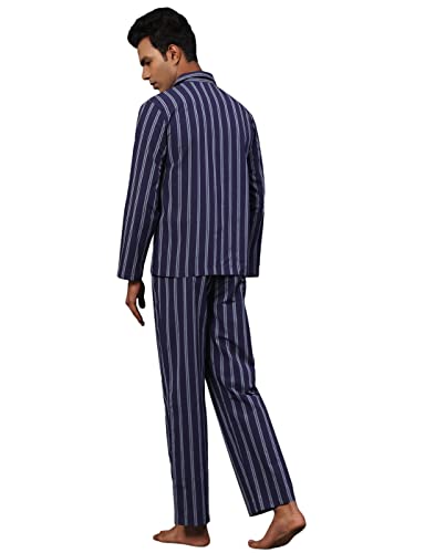 Image of B STORIES Men's 100% Cotton Full Sleeve PJ Set - Checkered Nightwear Set | Soft Loungewear | Comfortable Sleepwear | Stylish Casual Home Wear Shirt & Pant (S-XXL)