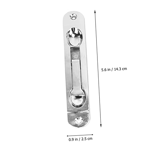 2pcs Flush Bolt Invisible Door Security Lock Anti- Door Hasp Door Hasp Lock Bolt Door Sliding Hasp Lock Stainless Steel Door Hasp Handle Drawer Door Latch Metal Heavy - Image 4