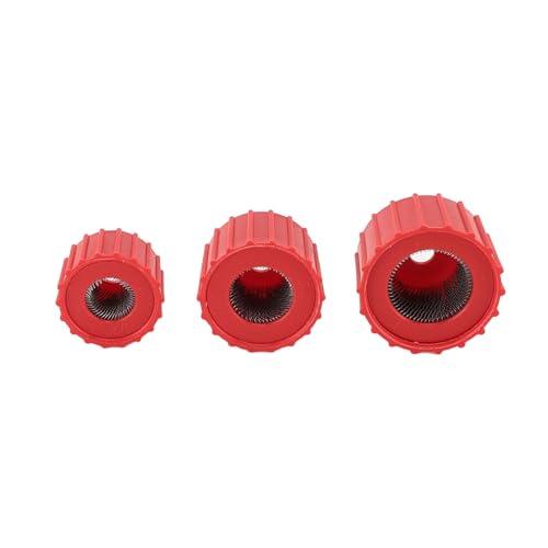 Image of Copper Pipe Cleaner Set 3 Sizes Set Copper Pipe Cleaner for Power Drill, 1 /2 3 /4 1 Inch Tube Cleaning Brush with Stainless Steel Wire 1 /4 Inch Shank for Soldering