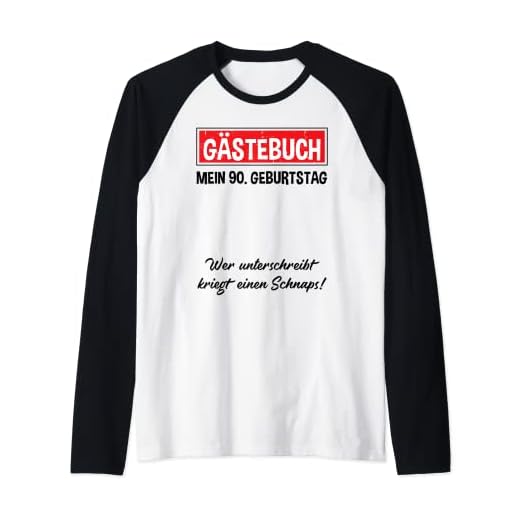 Libro de visitas para fiesta de 90 cumpleaños para diferenciar 90 años Camiseta Manga Raglan